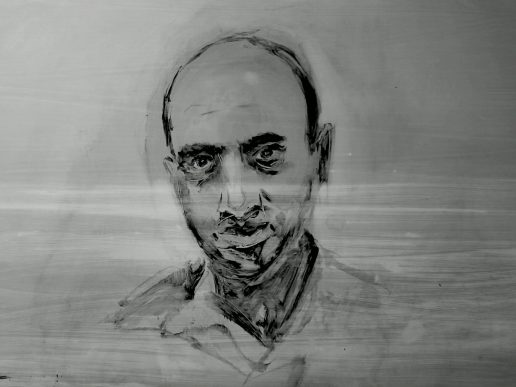Animation still of Getachew Bashir from Paper Pianos, by Kevork Mourad.